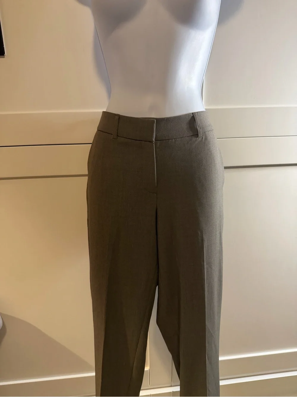 Tahari Olive Green Tailored Dress Pants - Picture 3 of 10